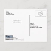 レイク・タニーコモの霧の冬の釣り お見舞いカード ポストカード (裏面)