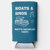 レイク バチュラー ボート アンド ブロス カスタム バチュラー パーティー スリム缶クーラー (正面)