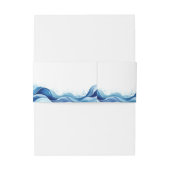 レイク ブルー ウェーブ ウェディング ベリーバンド 招待状ベリーバンド (裏面例)