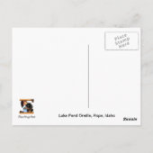 レイク・ペンド・オレイル シルエット・サンセット、ベイビュー、アイダホ州 ポストカード (裏面)