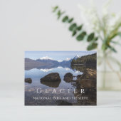 レイク・マクドナルド、岸辺、山々、グレイシャー国立公園 ポストカード (スタンド正面)