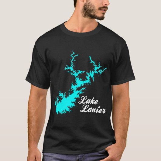 レイク ラニア ジョージア スクリプト マップ Tシャツ (正面)
