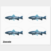 レイク・ラニア ジョージア 魚 楕円形シール (シート)