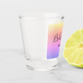 レイグラデーションンボー・ブライドパーソナライズされた ショットグラス (左)