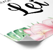 レイサイン熱帯ハワイアンルアウ（ハワイ式宴会） ポスター (角)