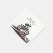 レイサーを改造：バイク誕生日Bash スタンダードカクテルナプキン (角)