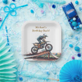 レイサーを改造：バイク誕生日Bash ペーパープレート (パーティー)