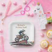 レイサーを改造：バイク誕生日Bash ペーパープレート (パーティー)