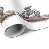 レイサーを改造：バイク誕生日Bash ラッピングペーパー (ロールコーナー)