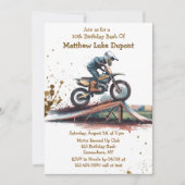 レイサーを改造:バイク誕生日Bash 招待状 (正面)