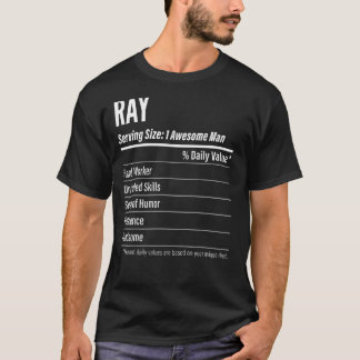レイサービングサイズ栄養ラベルカロリー Tシャツ