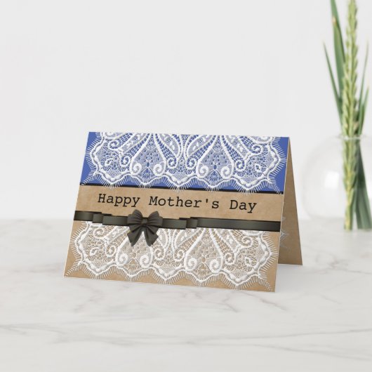 レイシーエレガント・ルック母のデイカードとメッセージ シーズンカード (正面)