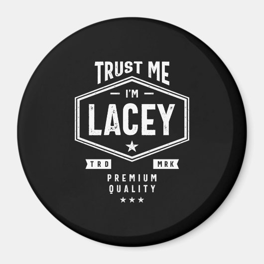 レイシーパーソナライズされたネーム誕生日 マグネット (正面)