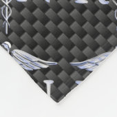 レイシーレジスタードナースRNシルバーカドゥセスヘビ フリースブランケット (角)