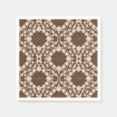 レイシーヴィンテージクリスマスホリー、ベリー、花 スタンダードカクテルナプキン (正面)