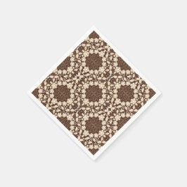 レイシーヴィンテージクリスマスホリー、ベリー、花 スタンダードカクテルナプキン