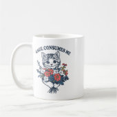 レイジが猫の花かわいい子ネコミーム コーヒーマグカップ (左)