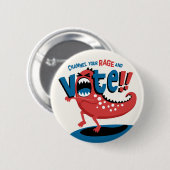 レイジと投票ボタンをチャンネル化 缶バッジ (正面&裏面)