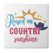 レイジングオンカントリーサンシャイン引用文ウエスタンカウボーイ タイル (正面)