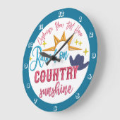 レイジングオンカントリーサンシャイン引用文ウエスタンカウボーイ ラージ壁時計 (傾斜)