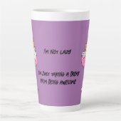 レイジーおもしろいキャットラテマグ カフェラテマグ (正面)