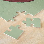 レイジーキャットベッドグリーンおもしろい ジグソーパズル (側面)