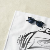 レイジーデイセーリングホワイト ビーチタオル (インサイチュ)