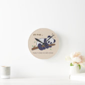 レイジーパンダ引用文 – まだ疲れて&ダーク円 ラウンド壁時計 (ホーム)