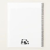 レイジーパンダ赤面ピンク白黒モノグラムスクリプト プランナー手帳 (裏面)