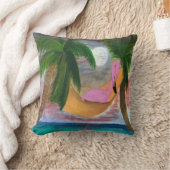 レイジーフラミンゴ装飾用クッション クッション (ブランケット)