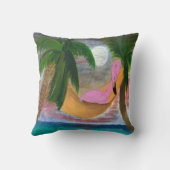 レイジーフラミンゴ装飾用クッション クッション (裏面)