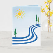 レイジーリバー誕生日 カード (黄色い花)