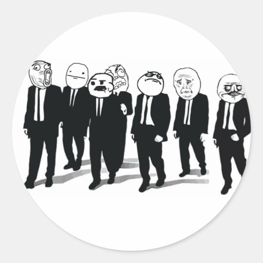 レイジ集団ラウンドステッカー ラウンドシール (正面)