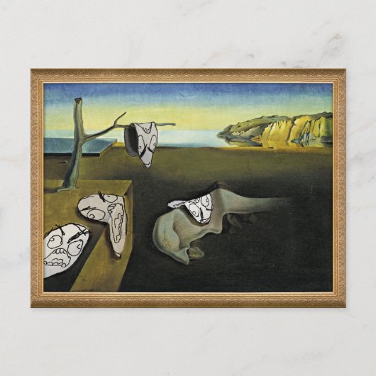 レイジ顔ミーム顔漫画ア絵画ートズ ポストカード (正面)