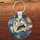 レイジ顔ミーム顔漫画クラシー絵画ズ キーホルダー (正面)