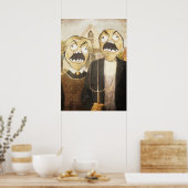 レイジ顔ミーム顔漫画クラシー絵画ズ ポスター (キッチン)