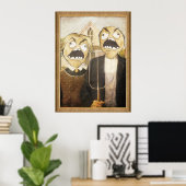 レイジ顔ミーム顔漫画クラシー絵画ズ ポスター (ホームオフィス)