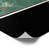 レイスタウン湖ペンシルバニア衛星ポスターマップ ポスター (角)