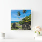 レイストーンズオンヤップ島 スクエア壁時計 (ホーム)