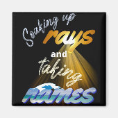 レイズと名前を付ける夏期 マグネット (正面)