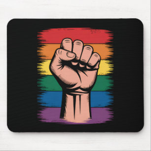 レイズド・フィスト プライド レインボー LGBTQ 支援 権利 マウスパッド
