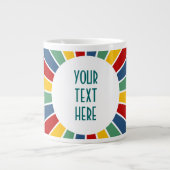 レイズボタンI +写真、文字、モノグラム ジャンボコーヒーマグカップ (正面)