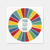 レイズボタンI +写真、文字、モノグラム スタンダードカクテルナプキン (正面)