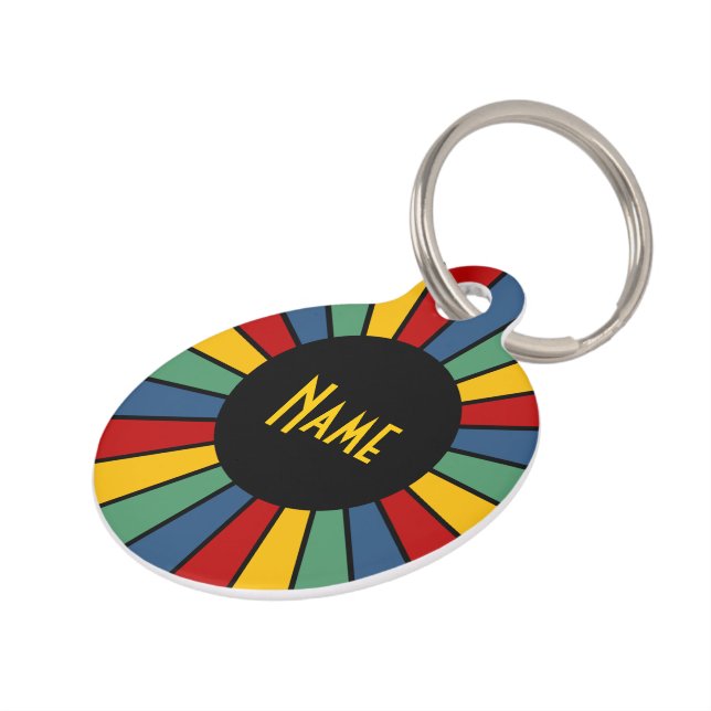 レイズボタンI +写真、文字、モノグラム ペット　ネームタグ (側面)