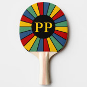 レイズボタンI +写真、文字、モノグラム 卓球ラケット (裏面)