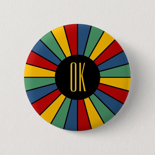 レイズボタンI +写真、文字、モノグラム 缶バッジ (正面)