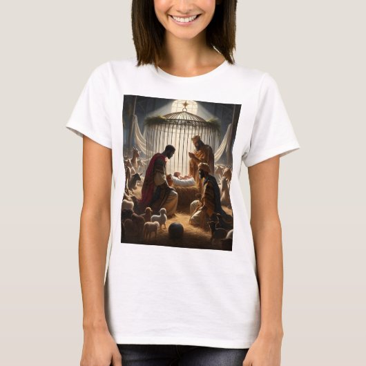 レイズ絵を描スの巣と檻の中のベビー Tシャツ (正面)