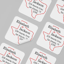 レイダーレッドテキサス州シルエットカップル住所 シール