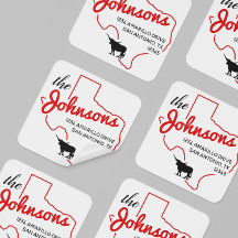 レイダーレッドテキサス州ロングローンファミリー住所 シール