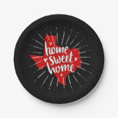 レイダーレッド&ブラックホームスイートホーム – テキサス州 ペーパープレート (正面)